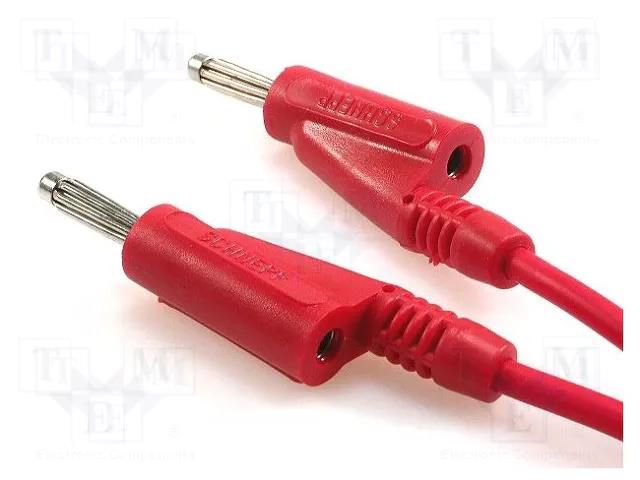 Test lead; 60VDC; 20A; banana plug 4mm,both sides; Len: 1.5m; red AXIOMET PP151-R