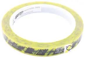 CLEAR ESD TAPE,YELL. STR.,12MMX65.8M 242274