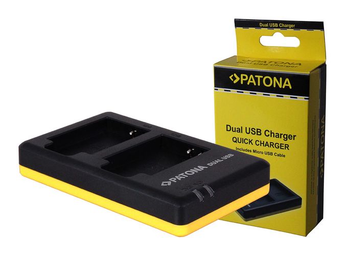 PATONA Dual Quick-Charger f.Nikon EN-EL12, ENEL12 incl. Micro-USB cable, PATONA 1973 4055655114080