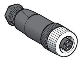 PLUG, SENSOR, 4WAY, M12, MTL XZCC12MDM40B