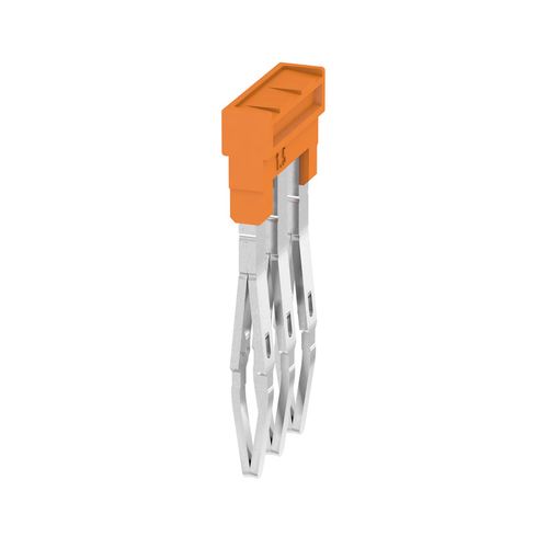 Cross-connector (terminal), Plugged, Number of poles: 3, Pitch in mm: 3.50, Insulated: Yes, 17.5 A, orange Weidmuller 1985480000 04050118370096