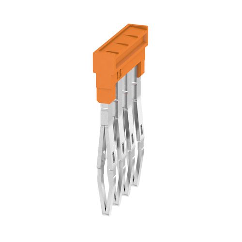 Cross-connector (terminal), Plugged, Number of poles: 4, Pitch in mm: 3.50, Insulated: Yes, 17.5 A, orange Weidmuller 1985490000 04050118370201