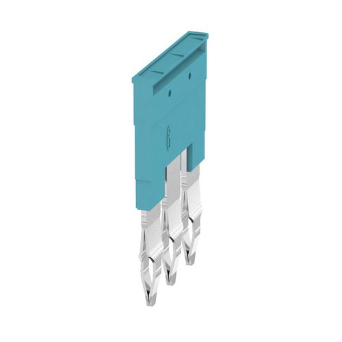 Cross-connector (terminal), Plugged, Number of poles: 3, Pitch in mm: 8.00, Insulated: Yes, 41 A, blue Weidmuller 1985840000 04050118370379