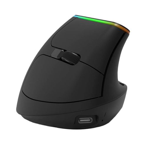 Wireless Vertical Mouse Delux M618DB BT4.0 + 2.4Ghz 4000DPI RGB, Delux M618DB