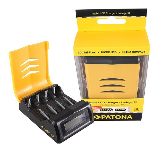 PATONA Fast Charger for AA/AAA rechargeable battery packs LCD-Display, PATONA 1992 4260317093072