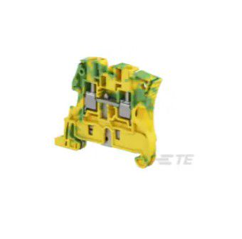 Terminal, screw terminal, green yellow, 6mm, 2 positions, DIN rail mounted ENTRELEC 1SNK506150R0000