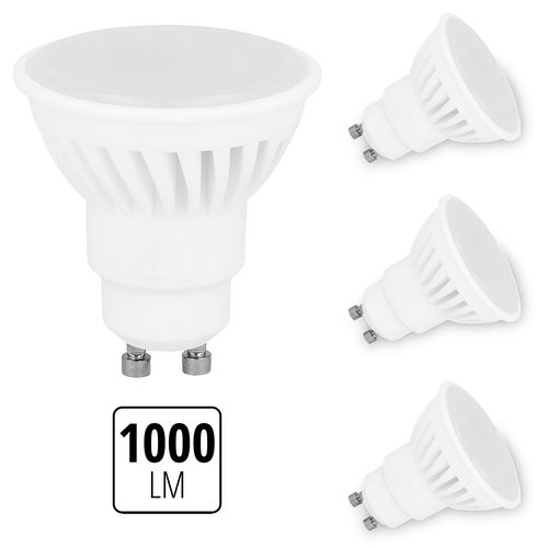 LED bulbs GU10 3vnt., 230V, 10W, warm white 2700K, 1000lm, LED LINE 248580-3 4772081004036