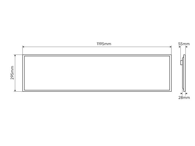 LED panel 40W, 4800lm, 4000K neutral white, 120 x 30 cm, BACKLIT 201330 5905378201330