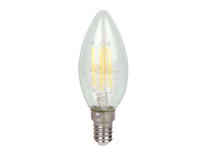 LED bulb E14 6W 2700K 720lm 220-240V FILAMENT C35 CANDLE LED line LITE  202207 5905378202207