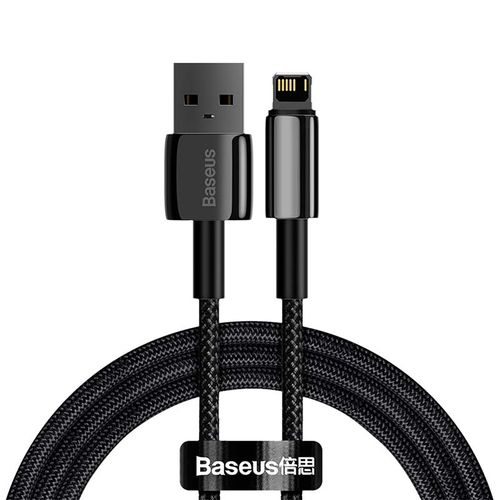 Baseus Tungsten Gold Cable USB to iP 2.4A 1m (black), Baseus CALWJ-01