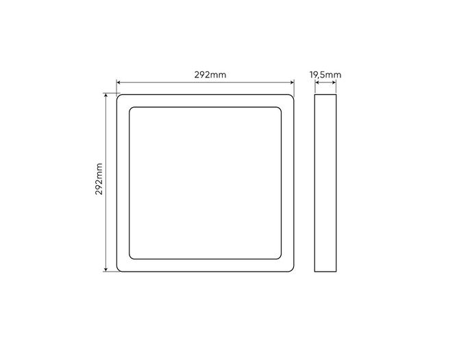 LED panel universal EasyFix PRO, 230Vdc, 24W, 2400lm, 3000K-5000K CCT, square 202870 5905378202870