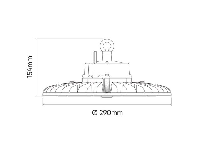 LED highbay, PHANTOM, 230Vac, 150W 28 500lm, 190lm/W, 120° 1-10V dimmable 203174 5905378203174