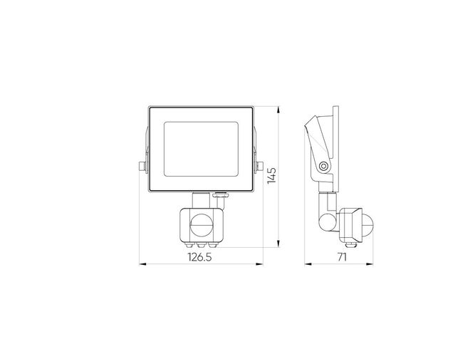 LED line LITE Floodlight LUMINO 10W 4000K 1000lm with motion sensor, IP44 203358 5905378203358