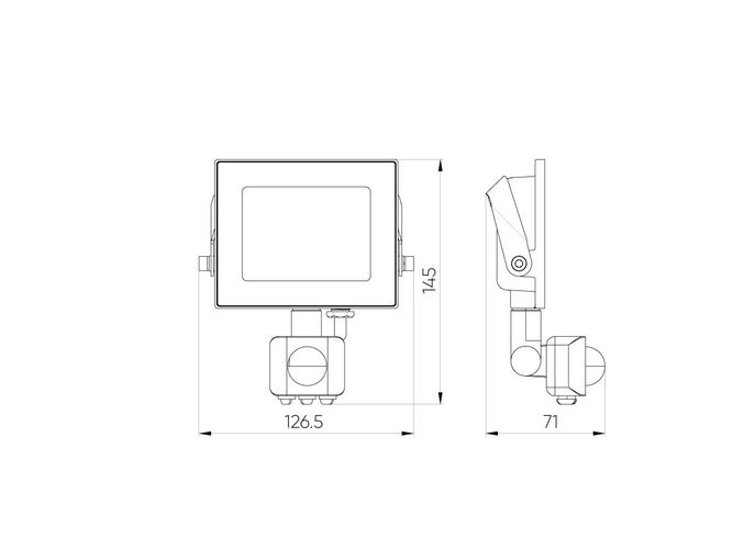 LED line LITE Floodlight LUMINO 20W 4000K 2000lm with motion sensor, IP44 203365 5905378203365