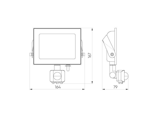 LED line LITE Floodlight LUMINO 30W 4000K 3000lm with motion sensor, IP44 203372 5905378203372