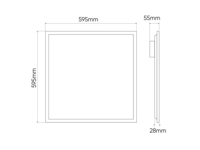 LED line PRIME Panel Backlit 42W 4000K 6300lm UGR<19 595x595 203457 5905378203457