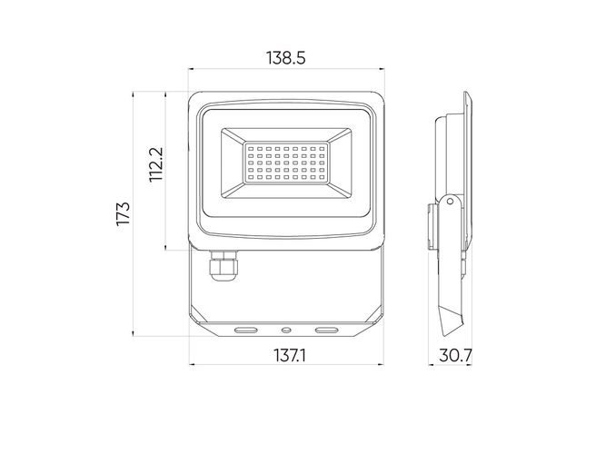 LED line LITE Floodlight PHOTON 30W 4000K 3000lm, IP65 203525 5905378203525