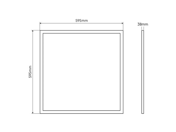 LED panel 40W 4000K 4000lm, 60x60 cm, surface / recessed 2in1 white 203921 5905378203921