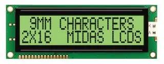 DISPLAY, ALPHANUMERIC, 16X2, YELLOW/GRN MC21609A6W-GPTLY-V2