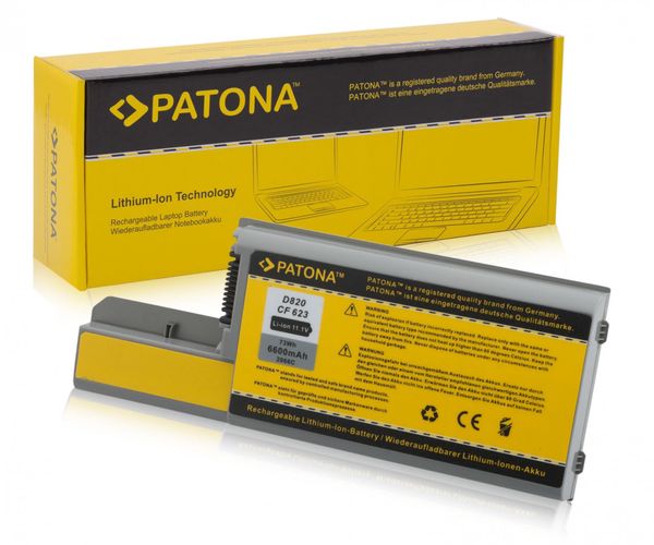 Battery DELL Latitude D531 D820 D830 M4300 M65 *6600mAh*, PATONA 2066 4260218596115