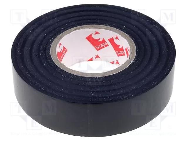 Tape: electrical insulating; W: 50mm; L: 25m; Thk: 0.13mm; black SCAPA SCAPA-2702-50B