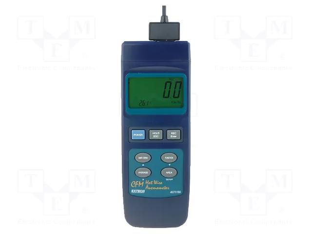Thermoanemometer; 0÷50°C; Range: 0,2÷17m/s,0÷36000m3/min EXTECH EX407119