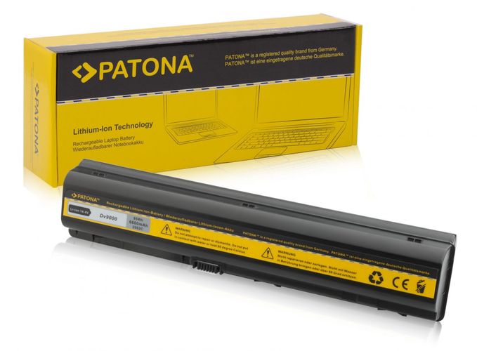 Battery f. HP PAVILION DV9000 DV9100 DV9200 DV9500 *6,6Ah, PATONA 2082 4260218596580