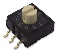 SWITCH, ROTARY, SMD, 10X10, 10 POS, 3X3 MCRM3MAF-10R-V-B