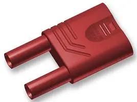 PLUG, 4MM, DUAL, RED, KUN 932200101