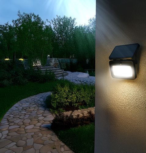 LED floodlight with solar panel and motion sensor FLOWLITE, 1000lm, CCT, 2130mAh 211346 5905378211346