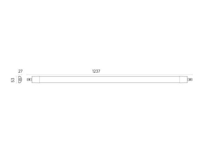 TRI-PROOF LED lamp, 230Vac, 36W, 4320lm, 120lm, IP65, 4000K, LINIX 211605 5905378211605