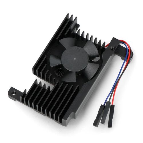 All-In-One - cooling fan with heatsink - aluminum - with PWM control - for Raspberry Pi 4B - Waveshare 22913 WSR-22140