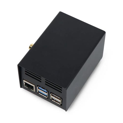Housing for HiFiBerry and Raspberry Pi 5 - steel - black RHF-25041 4260439550941