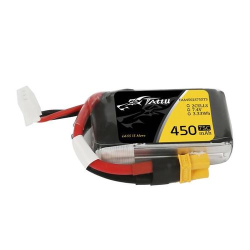 Tattu 450mAh 7.4V 75C 2S1P battery, Tattu TAA4502S75XT3