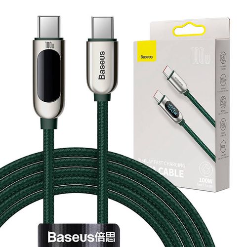 Cable USB-C to USB-C Baseus Display, 100W, 2m (green), Baseus CATSK-C06
