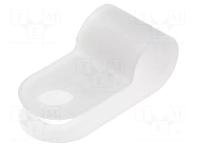 Fixing clamp; Cable P-clips; ØBundle : 5.6mm; polyamide; natural FIX&FASTEN FIX-CC-15