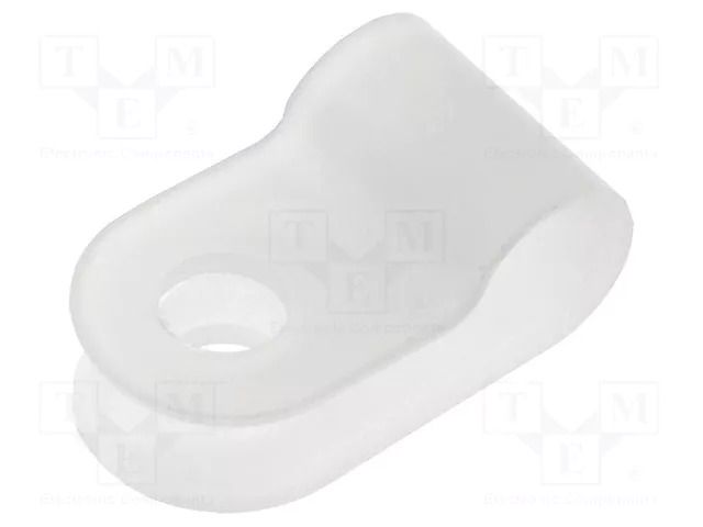 Fixing clamp; Cable P-clips; ØBundle : 5mm; polyamide; natural FIX&FASTEN FIX-CC-17