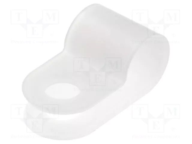 Fixing clamp; Cable P-clips; ØBundle : 6.5mm; polyamide; natural FIX&FASTEN FIX-CC-20
