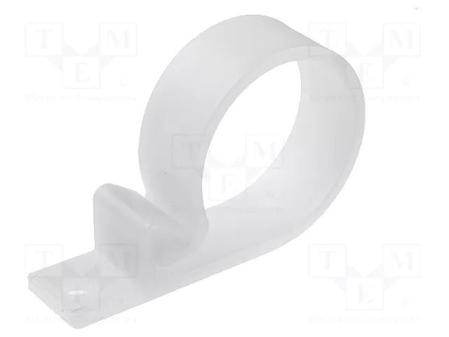 Fixing clamp; 29.5mm; polyamide; natural; Cable P-clips FIX&FASTEN FIX-CCB-4