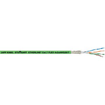 Industrial Ethernet cable Cat.7 for flexible use, 4 pairs, PUR outer sheath with UL-approval, 4x2xAWG26/7 2170934