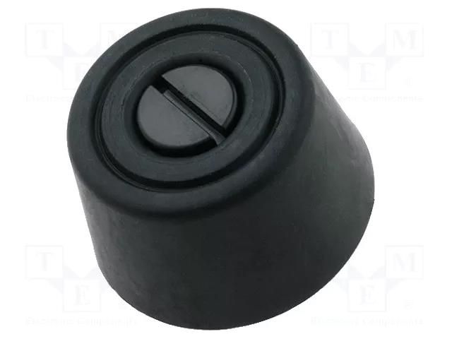 Quick mounting foot; black; polyetylene; A: 5mm; B: 24mm; C: 20mm DREMEC FIX-FR-101