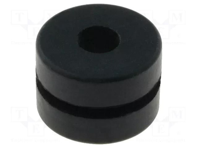 Grommet; Ømount.hole: 8.1mm; Øhole: 3.6mm; rubber; black FIX&FASTEN FIX-GR-38