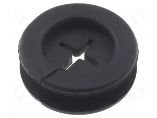 Grommet; with bulkhead; Ømount.hole: 12.1mm; Øhole: 6mm; rubber FIX&FASTEN FIX-GR-68