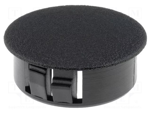 Stopper; H: 11mm; Flange dia: 28.4mm; Wall thick: 3.3mm; black FIX&FASTEN FIX-M25