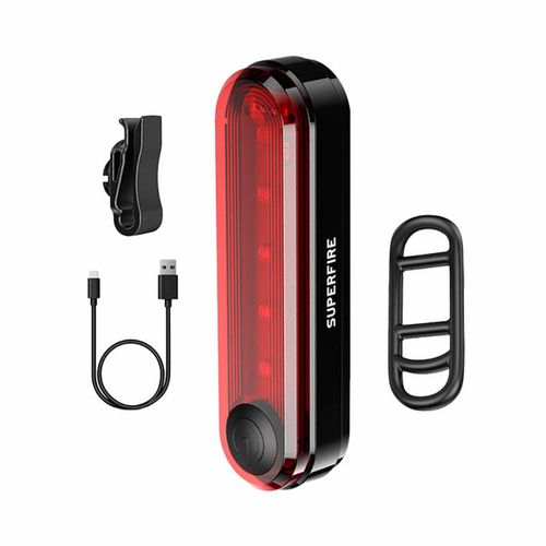 Superfire BTL01 rear bike light, USB, 230mAh, Superfire BTL01