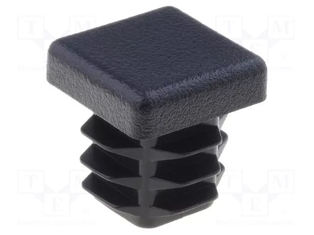 Stopper; for profiles; Body: black; H: 15.5mm; LDPE; L: 15mm FIX&FASTEN FIX-ST-15X15BK