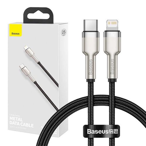 USB-C cable for Lightning Baseus Cafule, PD, 20W, 0,25m (black), Baseus CATLJK-01