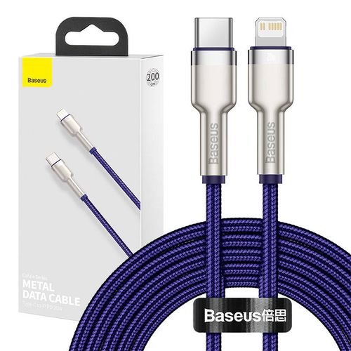Baseus Cafule Series USB-C cable for Lightning, 20W, 2m (purple), Baseus CATLJK-B05