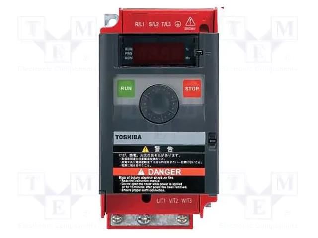 Inverter; Max motor power: 0.2kW; Usup: 200÷240VAC; Display: LED TOSHIBA VFNC3S-2002PL