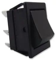 SWITCH, ROCKER, DPDT, BLACK, ON-ON C1560AAAAA